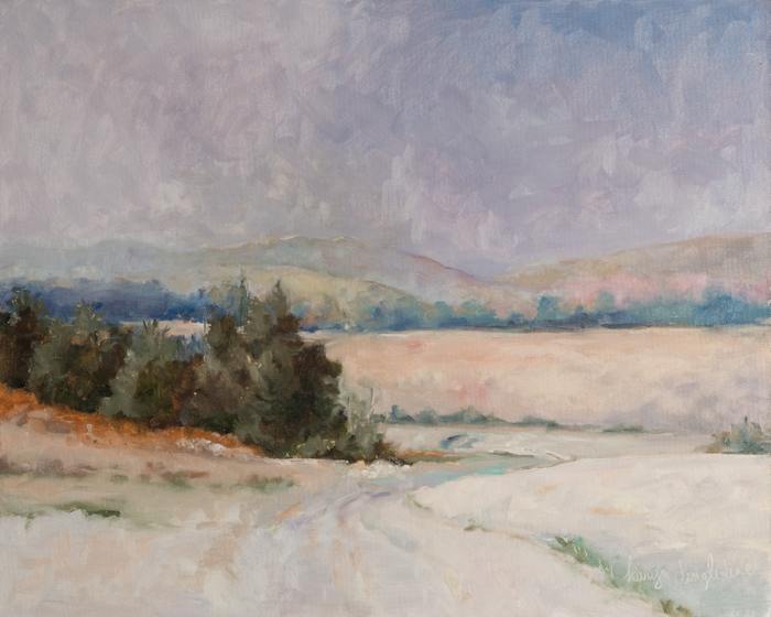 Piedmont Snow | Oil on Canvas | 20" x 16" | Karyn Dingledine