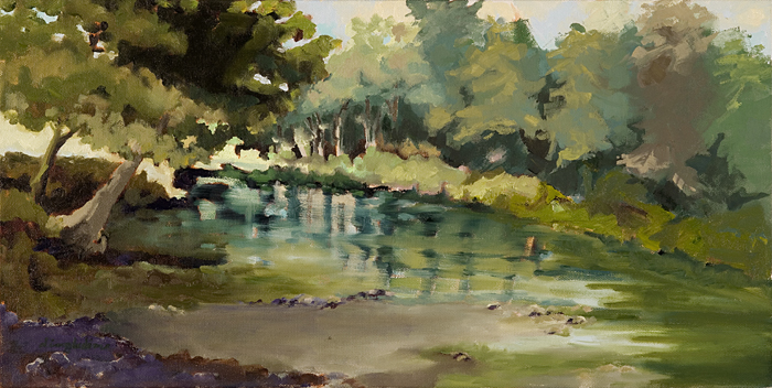 River Bend | Oil on Canvas | 20" x 10" | Karyn Dingledine | Sold