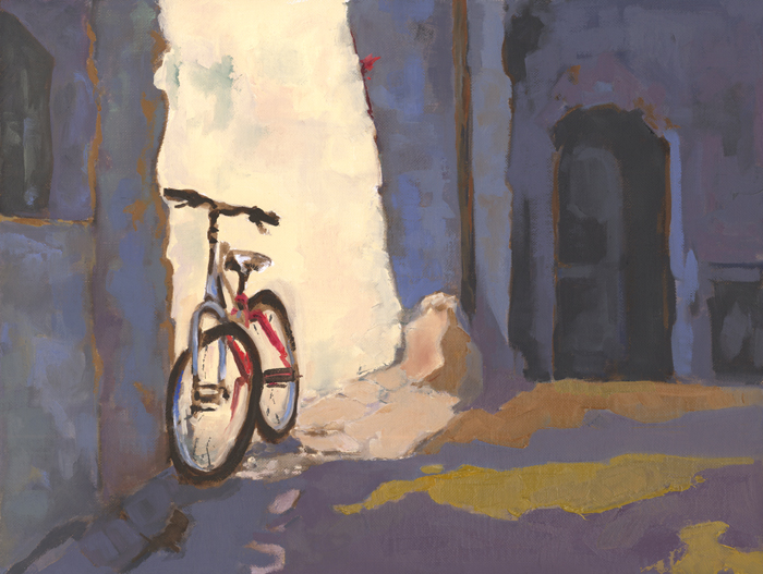 The Bicycle | Oil on Linen | 12" x 9" | Karyn Dingledine