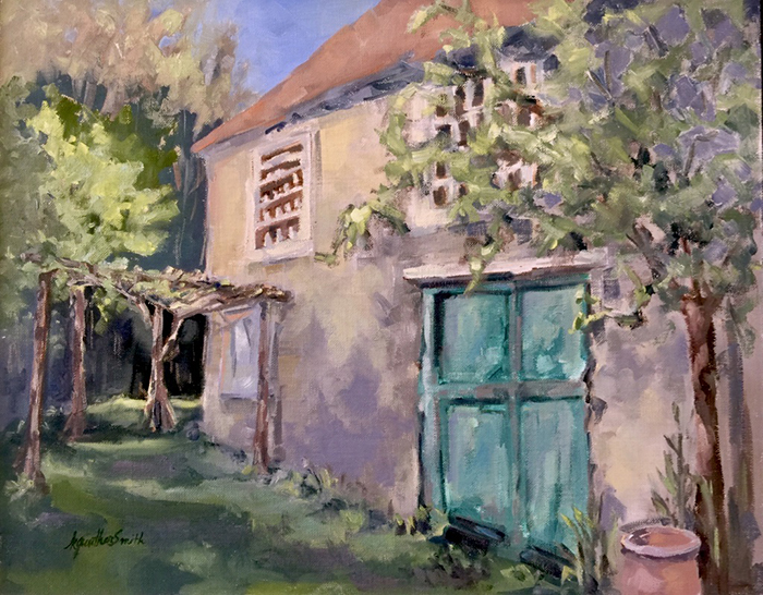 Green Door, Montorno | Oil on Canvas | 11" x 14" | Karyn Gunther Smith